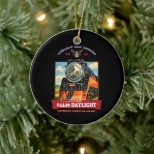 SP GS-4 Daylight Steam Locomotive Vintage Poster Ceramic Ornament