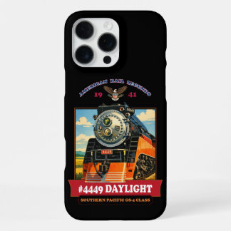 SP GS-4 Daylight Steam Locomotive Vintage Poster iPhone 16 Pro Max Case