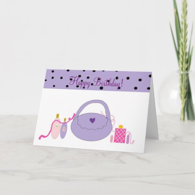 Spa Accessories Birthday Card (Front)
