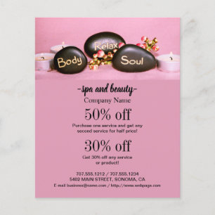Spa and beauty business personalized flyer