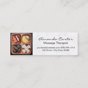 Spa and Body Care   White Marble Mini Business Card