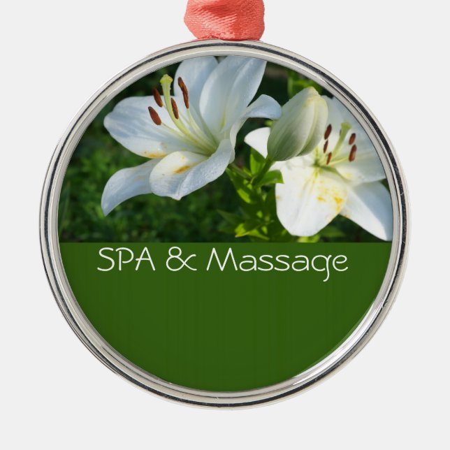 SPA and massage Metal Ornament (Front)