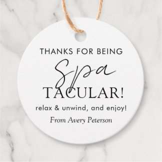 Spa Appreciation Spa-Tacular Teacher Spa Favour Tags