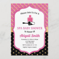 Spa Baby Shower Invitation Pamper Party