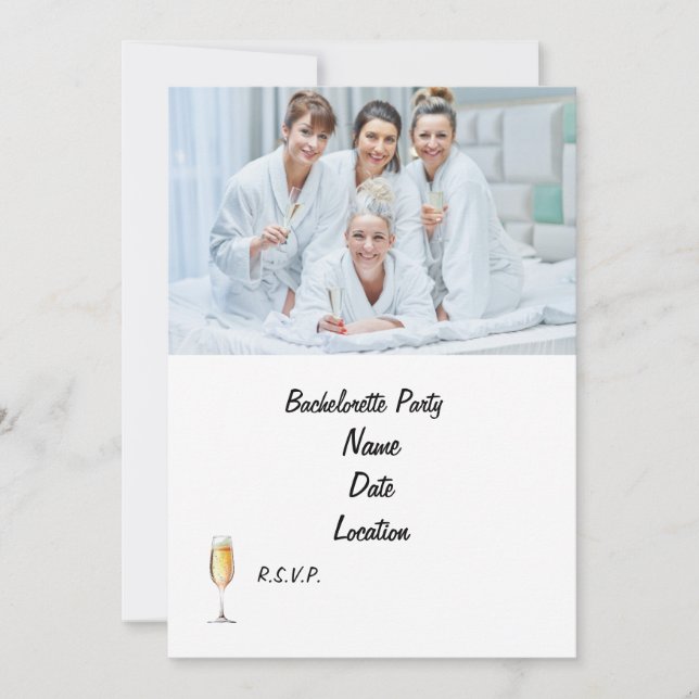 Spa Bachelorette Party Invitation | Personalized (Front)