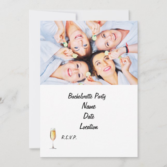 Spa Bachelorette Party Invitation | Personalized (Front)