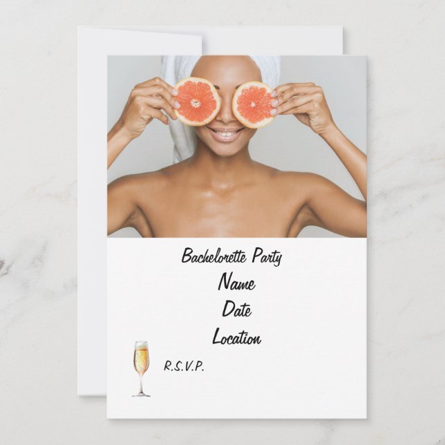 Spa Bachelorette Party Invitation | Personalized (Front)