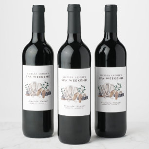 Spa Bachelorette Weekend Invitation Wine Label