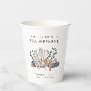 Spa Bachelorette Weekend Paper Cups
