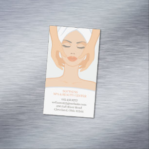 Spa Beauty Massage Magnetic Business Card