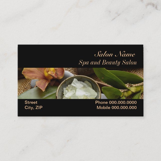 Spa beauty massage wellness Salon Business Card (Front)