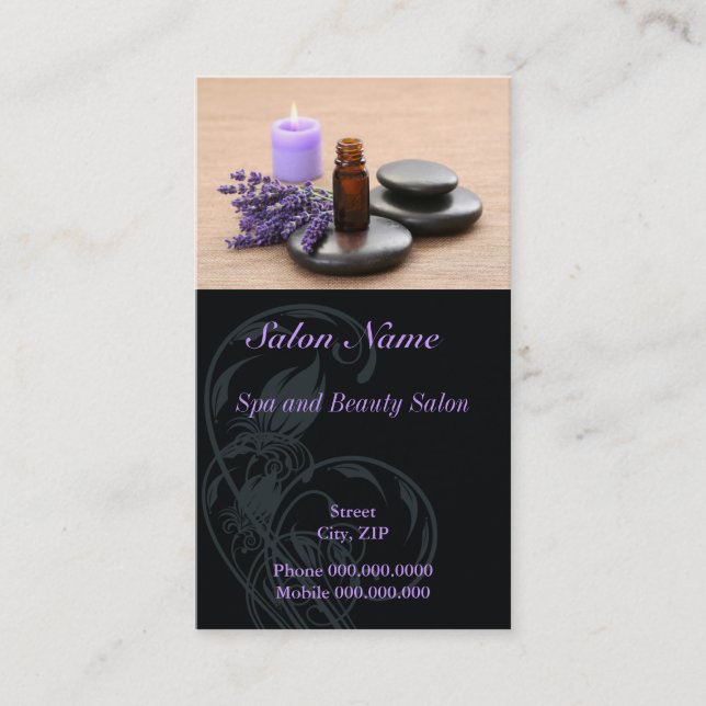 Spa beauty massage wellness Salon Business Card (Front)