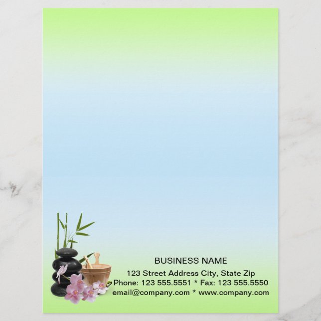 SPA & Beauty Resort Letterhead (Front)