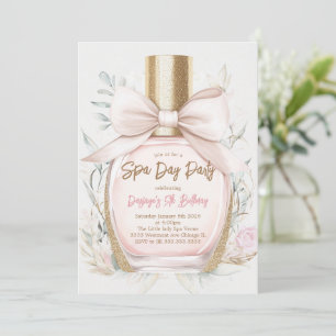 Spa birthday, Glam makeup birthday party Invitation