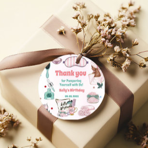 Spa Birthday Pamper Party Birthday  Favour Tags