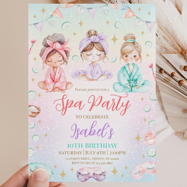  Spa Birthday Party Invitation (Creator Uploaded)