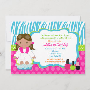 Spa Birthday Party Invitations