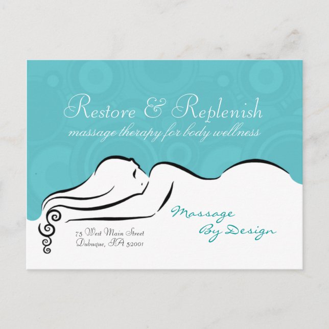 Spa Blue Darla Postcard (Front)