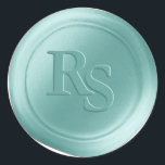 Spa Blue Double Monogram Wedding Wax Seals<br><div class="desc">These elegant traditional style serif 2 Letter double Monogram Faux Wax Seal Stickers in the Spa Aqua Blue colorway will make the perfect finishing touch to your save the dates, wedding invitations, or other special occasion stationery. Seal your envelopes or favour bags easily and beautifully with the look of real...</div>