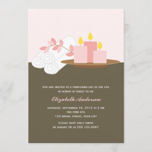 Spa Bridal Shower {pink} Invitation