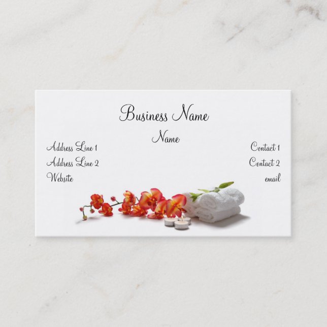 Spa Business Card (Front)
