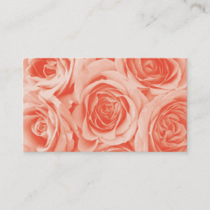 Spa - carte de visite de roses de pêche de salon