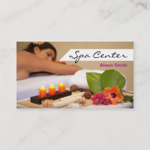 Spa Center & Massage Business card