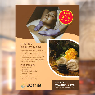 Spa Centre Custom Window Cling