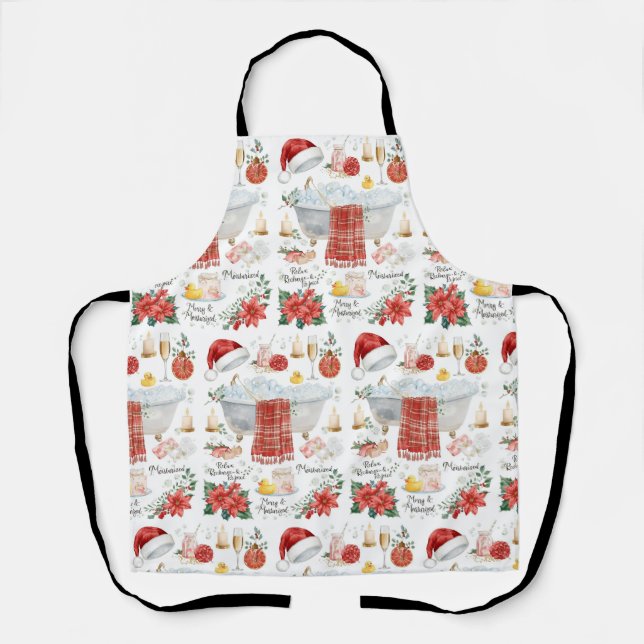 Spa Christmas themed  Apron (Front)