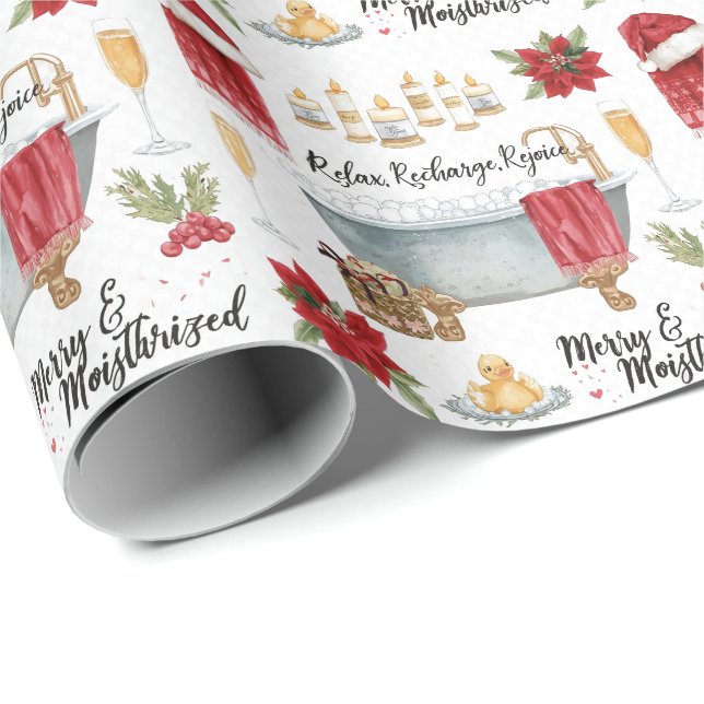 Spa Christmas themed for Spa Lovers Wrapping Paper (Roll Corner)