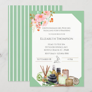 Spa Day Bachelorette Party Invitation