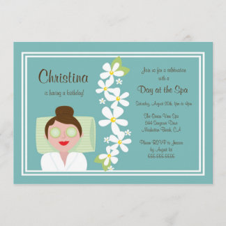 Spa Day Birthday Party Invitation