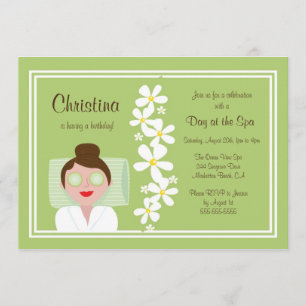 Spa Day Birthday Party Invitation