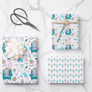 Spa Day Girlie Wrapping Paper Sheet