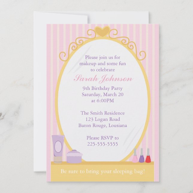 Spa Day Invitation (Front)