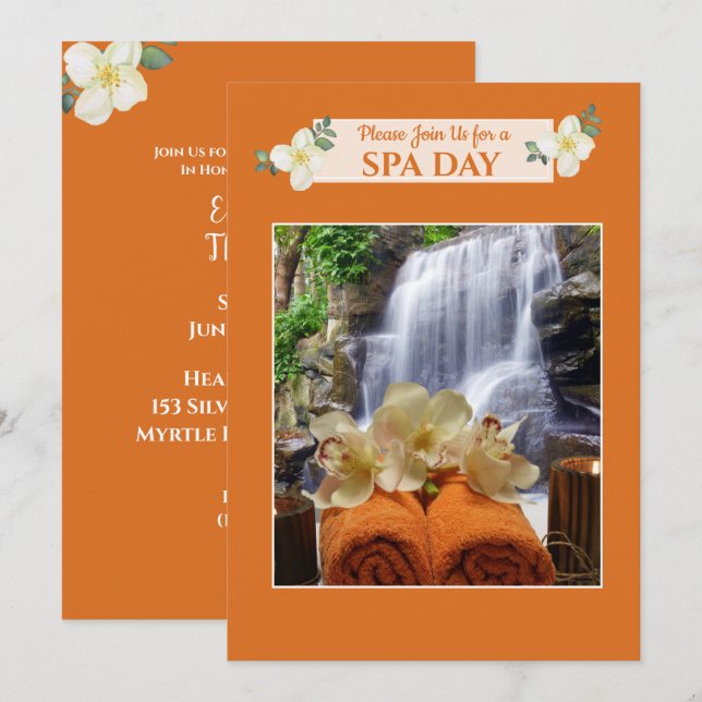 Spa Day  Invitation (Front/Back)