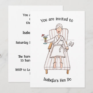 Spa Day Lady Hen Do Invitation