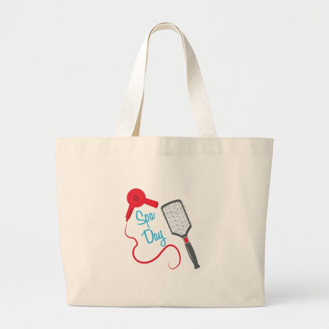 Spa Day Large Tote Bag (Front)