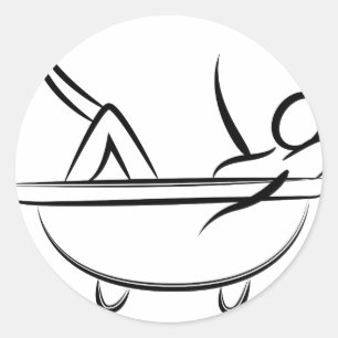 Spa Day People Classic Round Sticker