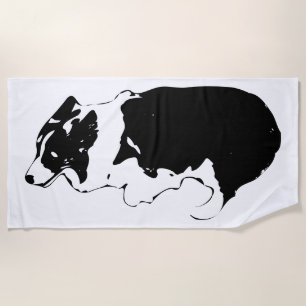 Spa-day stride, corgi cool beach towel