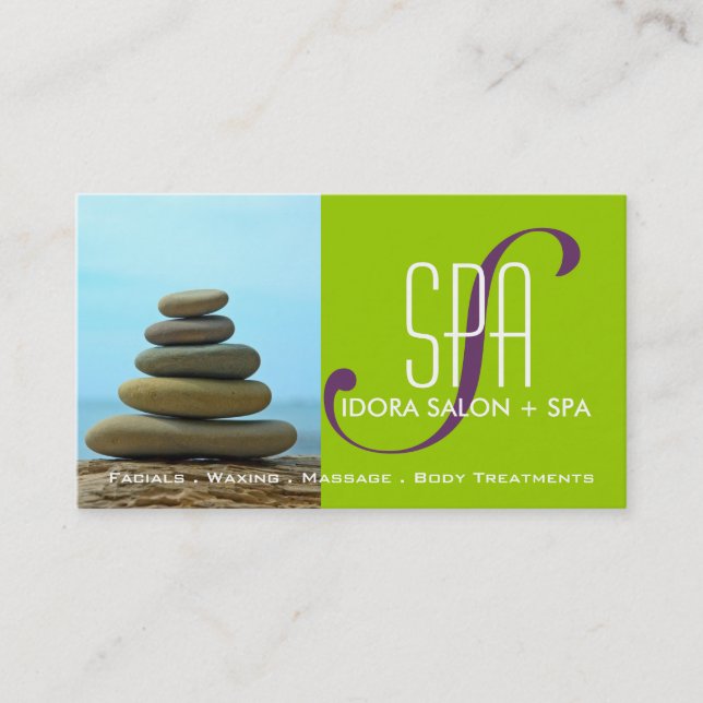 Spa et modèle de carte de visite de massage (Devant)