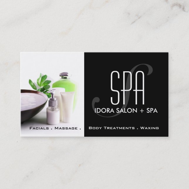 Spa et modèle de carte de visite de massage (Devant)