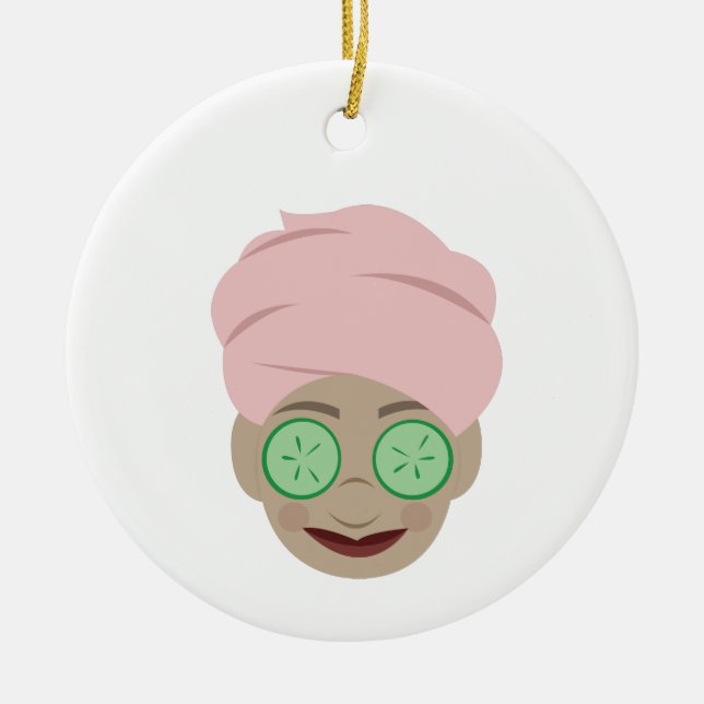 Spa Facial Ceramic Ornament (Front)