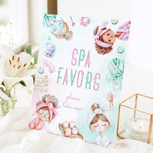 Spa Favours Kids Pamper Party Favours Station Pedestal Sign
