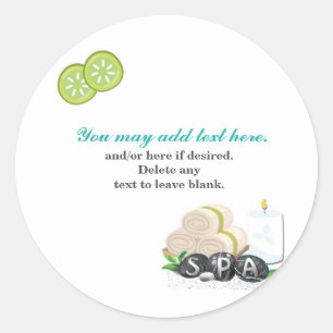 SPA fête d'anniversaire beauté faveur autocollant