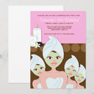 Spa Girls Birthday Invitation, Any age Invitation