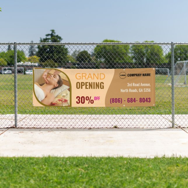 Spa Grand Opening Custom Banner (Insitu)