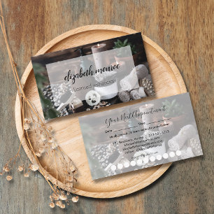 Spa Handwritten Script Calligraphy Loyalty Appointment Card