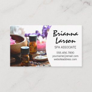 Spa   Herbal Oils and Bath Salts Business Card