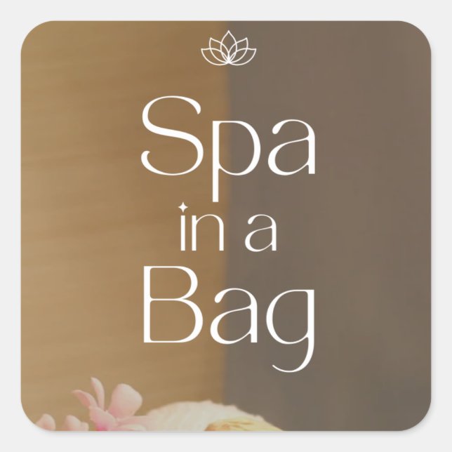 Spa in a Bag  Square Sticker (Front)